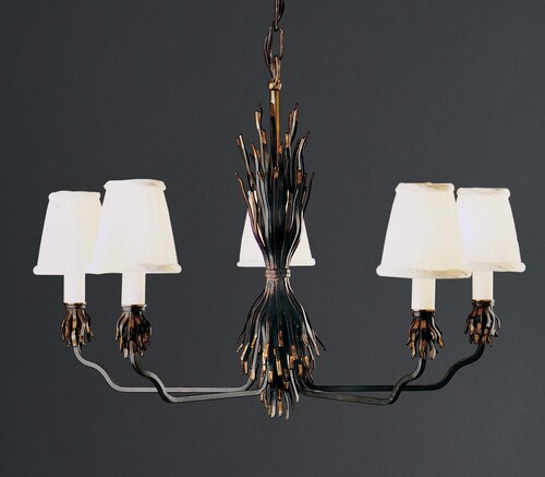 Casa Padrino Luxus Kronleuchter Gold B. 75 x H. 75 cm - Handgefertigter Kronleuchter aus Schmiedeeisen - Luxus Kollektion - Edel & Prunkvoll