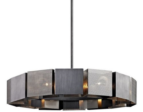 Casa Padrino Luxus Kronleuchter Graphit / Silber  92,1 x H. 18,4 cm - Luxus Kollektion