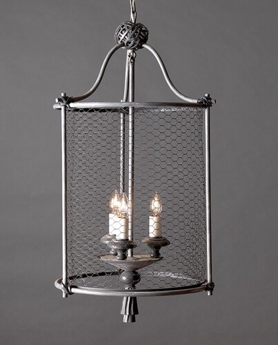 Casa Padrino Luxus Kronleuchter Grau  50 x H. 85 cm - Handgefertigter Kronleuchter aus Schmiedeeisen - Luxus Kollektion - Edel & Prunkvoll