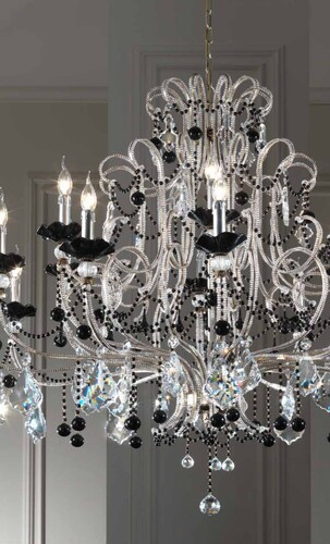 Casa Padrino Barock Kronleuchter Silber  120 x H. 120 cm 18-flammig - Handgefertigte Leuchte aus Italien - Barock Leuchten