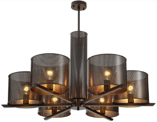 Casa Padrino Luxus Kronleuchter Bronze  109 x H. 55,5 cm - Moderner Metall Kronleuchter - Luxus Kollektion