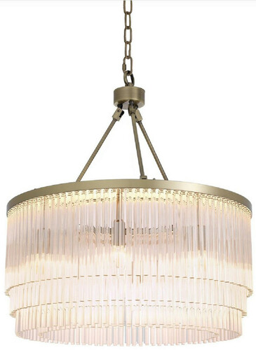 Casa Padrino Luxus Kronleuchter Messingfarben  60 x H. 68 cm - Edler Wohnzimmer Kronleuchter - Luxus Qualit�t