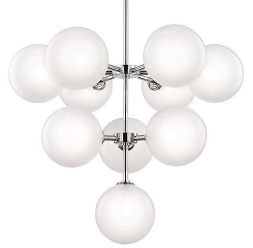 Casa Padrino Luxus LED Kronleuchter Silber  75,6 x H. 63,5 cm - Kronleuchter mit kugelf�rmigen Lampenschirmen - Luxus Qualit�t