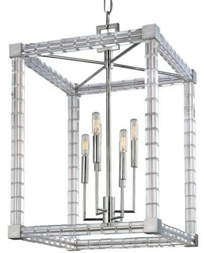 Casa Padrino Designer Kronleuchter Silber 47 x 47 x H. 70 cm - Moderner Luxus Kristallglas Kronleuchter