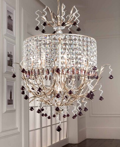 Casa Padrino Barock Kronleuchter Silber  90 x H. 110 cm 8-flammig - Handgefertigte Leuchte aus Italien - Barock Leuchten