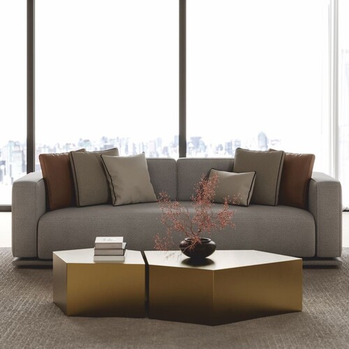 Casa Padrino Luxus Sofa Grau 225 cm - Hotel & Wohnzimmer M�bel