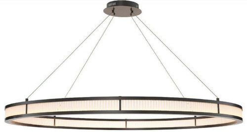 Casa Padrino Luxus LED Kronleuchter Bronzefarben / Wei�  139 cm - Moderner runder Kronleuchter - Wohnzimmer Kronleuchter - Hotel Kronleuchter