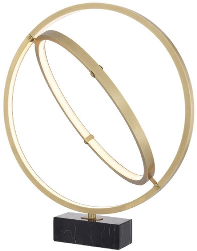 Casa Padrino Luxus LED Tischleuchte Antik Messing / Schwarz  70 x H. 79 cm - Dimmbare Designer Tischlampe mit Marmorsockel - Luxus Kollektion