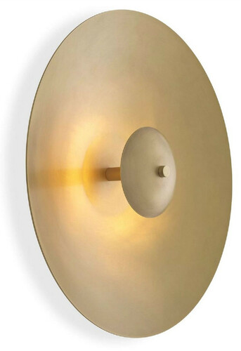 Casa Padrino Luxus LED Wandleuchte Antik Messingfarben  37,5 cm - Runde Metall Wandlampe - Hotel & Restaurant Wandleuchte - Luxus Kollektion