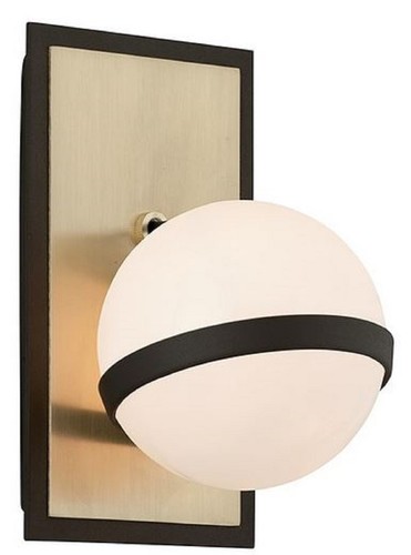 Casa Padrino Luxus LED Wandleuchte Bronze / Messing / Wei� 13,3 x 15,9 x H. 22,9 cm - Hotel & Restaurant Lampe