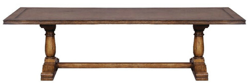 Casa Padrino Luxus Landhausstil Esstisch Braun 275 x 116 x H. 77 cm - Rustikaler Massivholz K�chentisch - Rustikale Landhausstil Massivholz Esszimmer M�bel