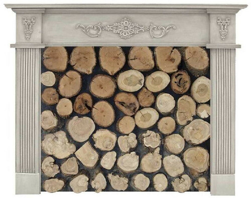 Casa Padrino Luxus Landhausstil Massivholz Kaminumrandung Hellgrau - Landhausstil Wohnzimmer & Hotel M�bel - Luxus Qualit�t