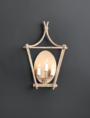 Casa Padrino Luxus Laterne Elfenbein B. 40 x T. 20 x H. 64 cm - Handgefertigte Laterne aus Schmiedeeisen - Luxus Kollektion - Edel & Prunkvoll