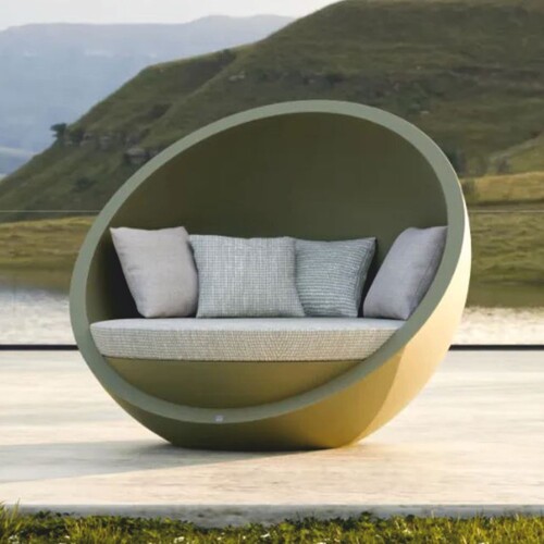 Casa Padrino Luxus Liegeinsel Matt Gr�n / Grau - Hotel & Garten M�bel