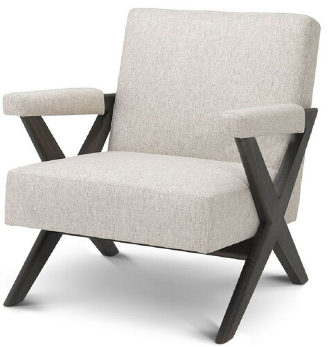 Casa Padrino Luxus Wohnzimmer Sessel Naturfarben / Braun 75 x 82 x H. 82 cm - Wohnzimmer M�bel - Luxus Kollektion