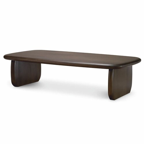 Casa Padrino Luxus Mahagoni Couchtisch Dunkelbraun 130 cm - Wohnzimmer M�bel
