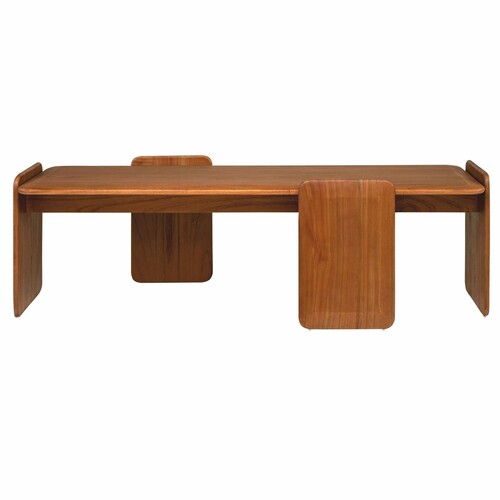 Casa Padrino Luxus Couchtisch Bernstein 155 cm - Massivholz Wohnzimmertisch - Wohnzimmer M�bel - Luxus M�bel