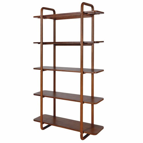 Casa Padrino Luxus Mahagoni Regalschrank Braun 120 x H. 210 cm - Luxus M�bel