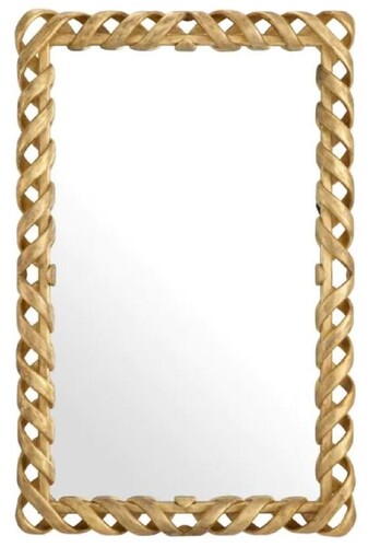 Casa Padrino Luxus Mahagoni Spiegel Antik Gold H. 141 cm
