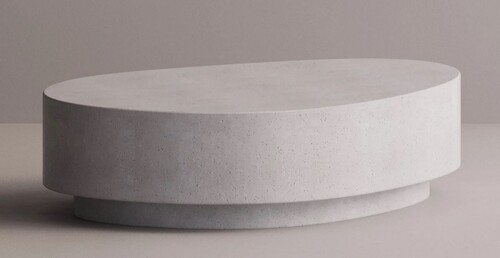 Casa Padrino Luxus Beton Couchtisch Wei� 142 cm - Wohnzimmer & Garten M�bel