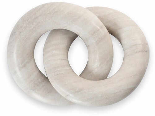 Casa Padrino Luxus Marmor Deko Objekt Ringe Grau - Wohnzimmer Dekoration