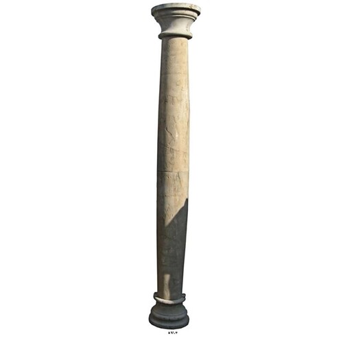Casa Padrino Luxus Marmor S�ule Sandfarben H. 300 cm - Handgefertigte Dekos�ule im Antik Stil - Gro�e Deko S�ule