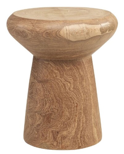 Casa Padrino Luxus Massivholz Beistelltisch / Hocker Naturfarben  40 x H. 48 cm - Luxus M�bel