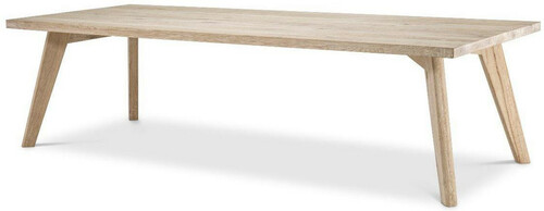 Casa Padrino Luxus Massivholz Esstisch Naturfarben 280 x 110,5 x H. 76 cm - Rechteckiger Eichenholz K�chentisch - Massivholz Esszimmer M�bel - Luxus Qualit�t