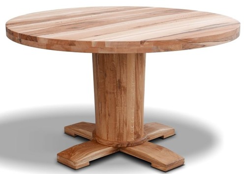 Casa Padrino Luxus Massivholz Esstisch - Verschiedene Gr��en & Farben - Runder Eichenholz K�chentisch - Rustikale Esszimmer M�bel