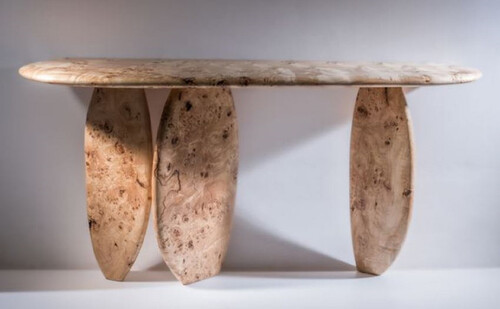 Casa Padrino Luxus Massivholz Konsole Naturfarben 160 x 45 x H. 80 cm - Wurzelholz Konsolentisch - Wohnzimmer M�bel - Hotel M�bel - Luxus M�bel - Luxus Einrichtung