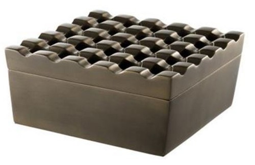 Casa Padrino Luxus Messing Aschenbecher - Designer Accessoires