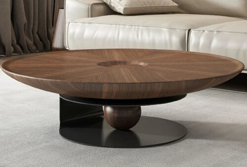 Casa Padrino Luxus Couchtisch  80 x H. 28 cm - Runder Wohnzimmertisch - Wohnzimmer M�bel - Hotel M�bel - Luxus Qualit�t - Made in Italy