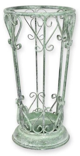 Casa Padrino Jugendstil Metall Schirmst�nder Antik Gr�n  28 x H. 54,3 cm