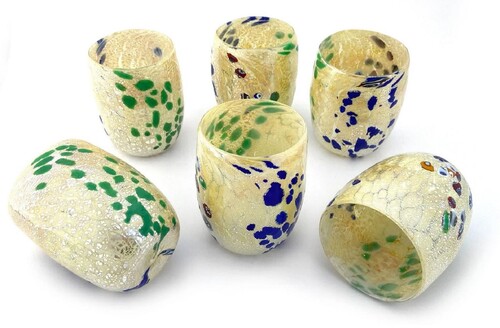 Casa Padrino Luxus Murano Kristallglas Wasserglas 6er Set Wei�  8 x H. 10,5 cm - Made in Italy