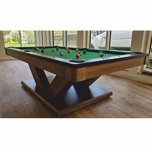 Casa Padrino Luxus Pool Billardtisch / Esstisch 8ft Braun / Schwarz / Gr�n