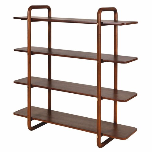 Casa Padrino Luxus Mahagoni Regalschrank Braun 140 cm - Luxus M�bel