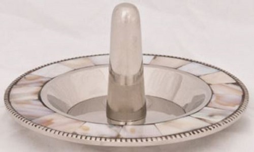 Casa Padrino Luxus Ringhalter Silber / Mehrfarbig  12 x H. 7 cm - Hotel Accessoires