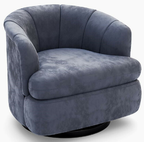 Casa Padrino Luxus Samt Drehsessel Grau 73 x 66 x H. 74 cm - Moderner Wohnzimmer Sessel - Wohnzimmer M�bel