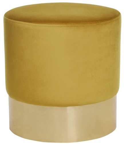 Casa Padrino Luxus Hocker  40 x H. 42 cm - Verschiedene Farben - Runder Samt Sitzhocker - Luxus Kollektion