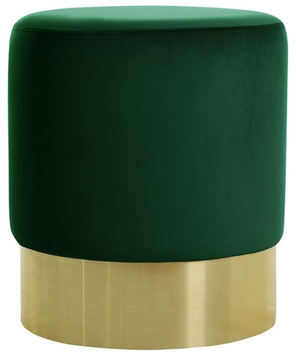 Casa Padrino Luxus Hocker  40 x H. 42 cm - Verschiedene Farben - Runder Samt Sitzhocker - Luxus Kollektion 