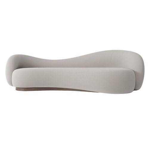 Casa Padrino Luxus Samt Sofa Grau / Braun 280 cm - Wohnzimmer & Hotel M�bel