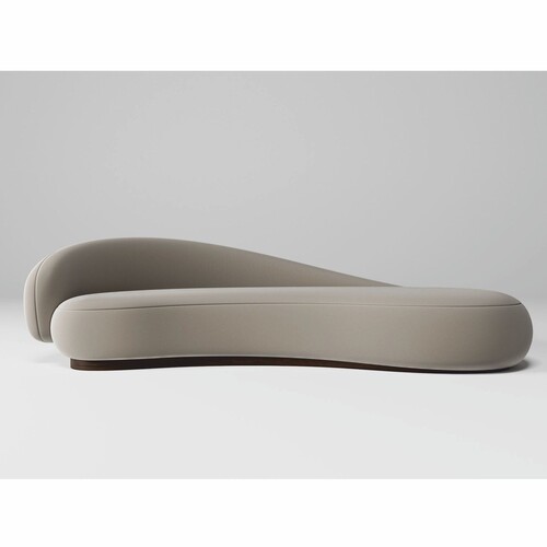 Casa Padrino Luxus Samt Sofa Linke Seite Grau / Dunkelbraun 280 cm - Wohnzimmer & Hotel M�bel