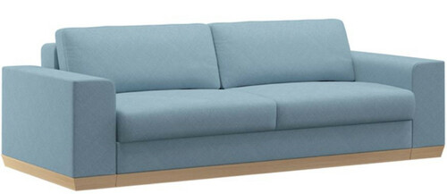 Casa Padrino Schlafsofa Hellblau / Naturfarben 240 x 100 x H. 80 cm - Modernes Wohnzimmer Sofa - Wohnzimmer M�bel