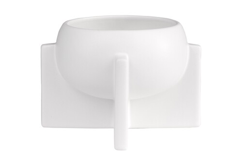 Casa Padrino Luxus Schale Antikwei� 17 x 17 x H. 11 cm - Kleine Deko Schale aus Steingut der OVO Serie mit Old White Glasur - Luxus Deko Accessoires