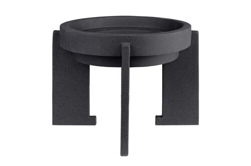 Casa Padrino Luxus Schale Schwarz 34,5 x 34,5 x H. 25 cm - Hohe Deko Schale aus Steingut mit Black Diamond Glasur - Luxus Deko Accessoires