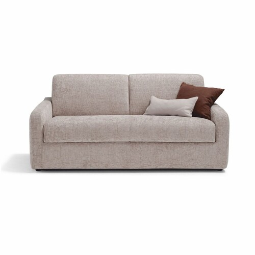 Casa Padrino Luxus Schlafsofa Grau 207 cm - Ausklappbares Wohnzimmer Sofa