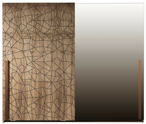 Casa Padrino Luxus Schlafzimmerschrank Braun / Kupferfarben 260 x 70 x H. 220 cm - Massivholz Kleiderschrank mit 2 Schiebet�ren - Luxus Schlafzimmer M�bel