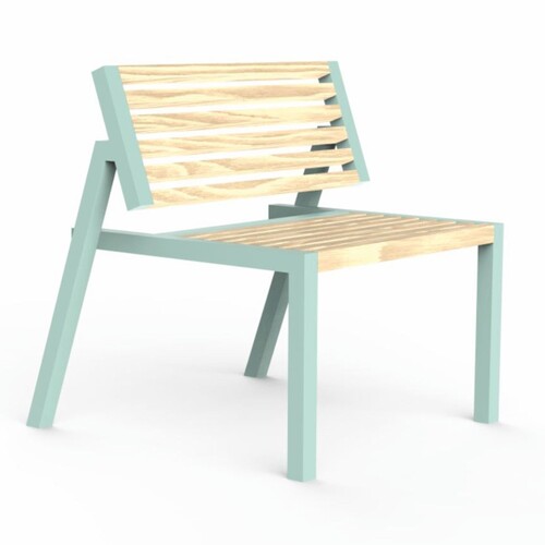 Casa Padrino Gartenstuhl Mintgr�n / Naturfarben - Parkstuhl - Outdoor Stuhl - Garten M�bel - Park M�bel - Outdoor M�bel