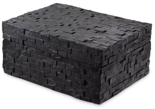 Casa Padrino Luxus Schmuckkasten Schwarz 28,5 x 22 x H. 13 cm - Schmuckschatulle - Aufbewahrungsbox - Luxus Accessoires - Deko Accessoires - Luxus Qualit�t