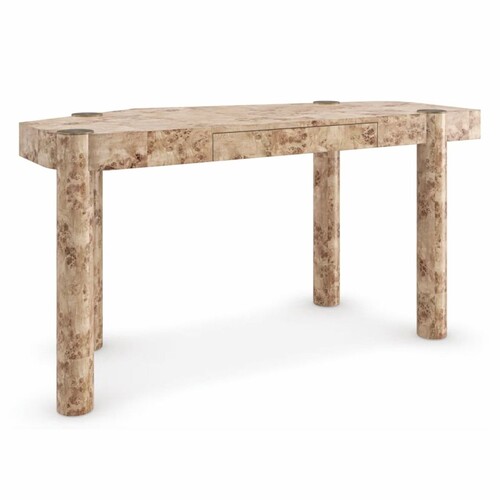 Casa Padrino Luxus Schreibtisch mit Schublade Vogelaugenahorn 155 cm - B�ro M�bel